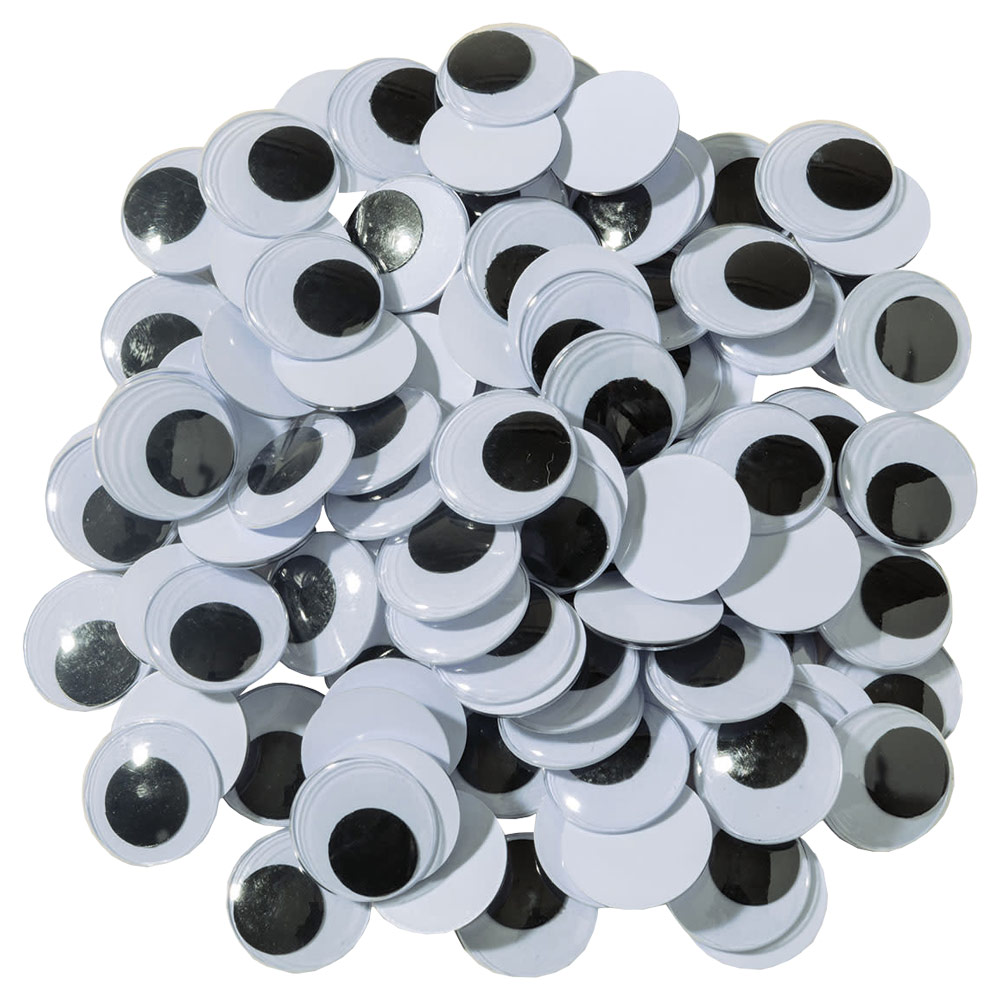 Creativity Street Wiggle Eyes 20mm 100 Pack Black