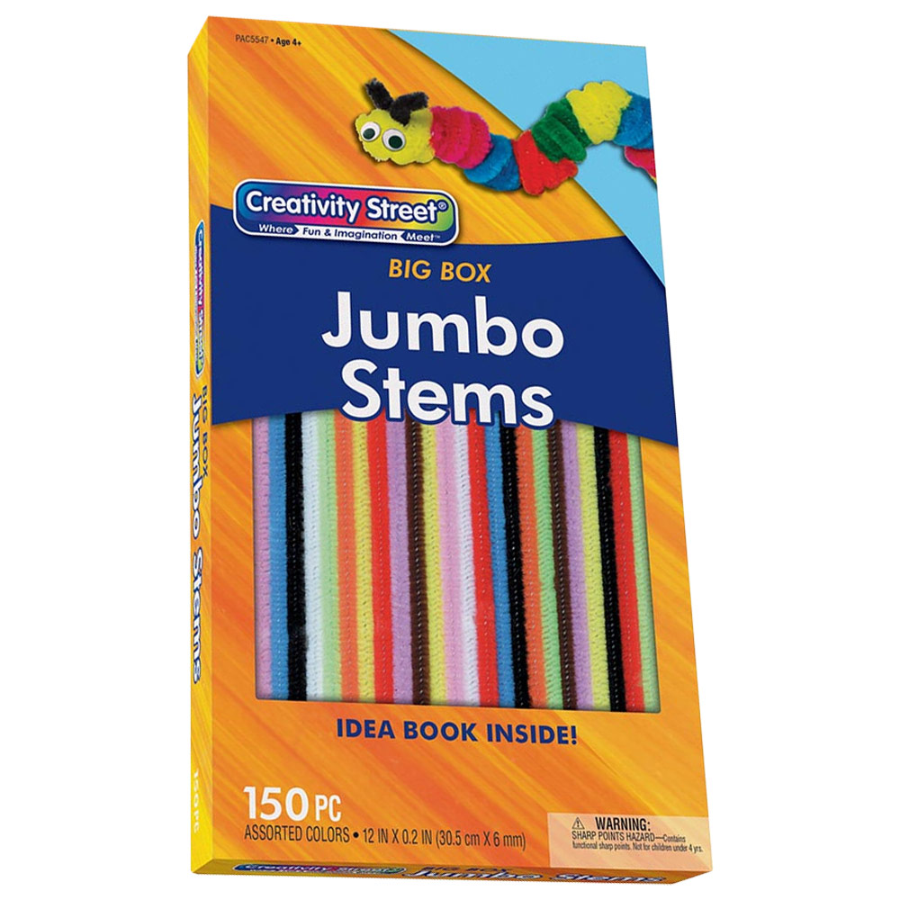 Creativity Street Big Box Variety Jumbo Stems 150 Pack Assorted