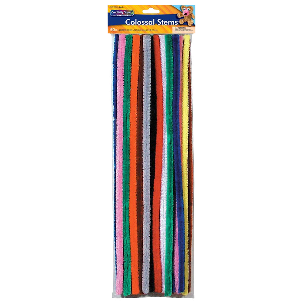 Creativity Street Colossal Chenille Stems 19.5" 24 Pack Assorted