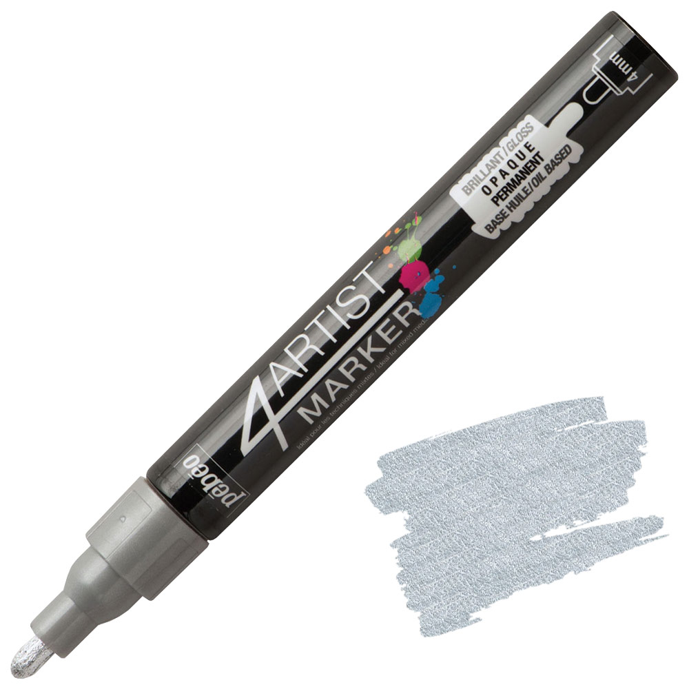 Pebeo 4Artist Oil Paint Marker 4mm Silver