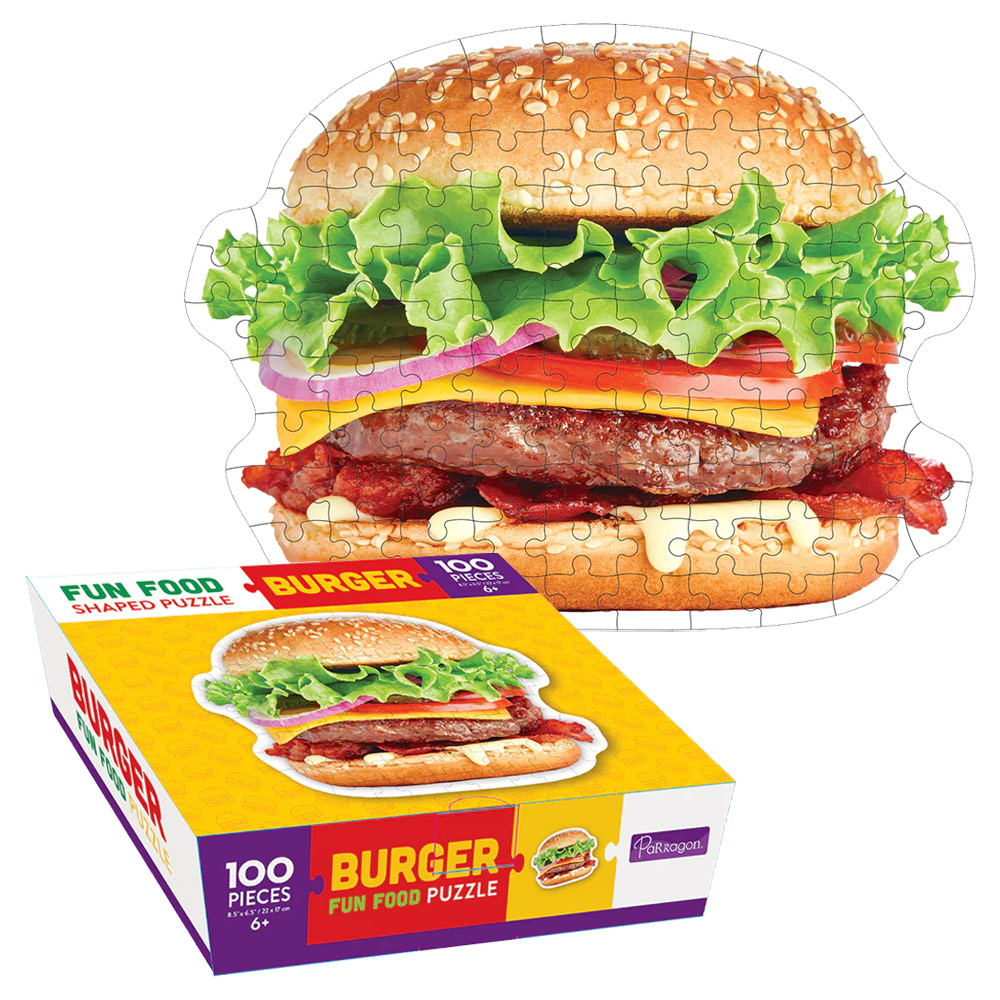 Parragon Fun Food Shaped Puzzle 100 Piece Burger