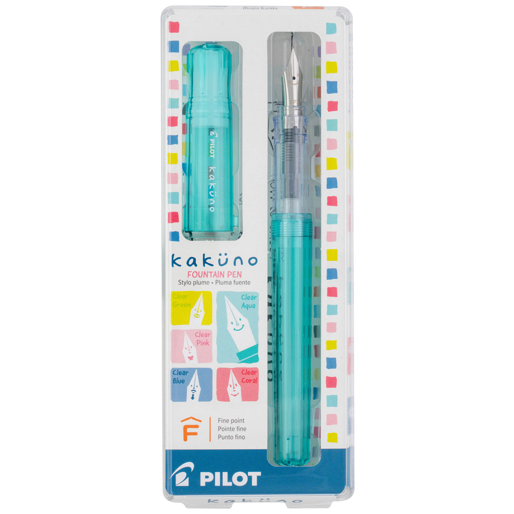 Pilot Kakuno Fountain Pen Fine Translucent Aqua