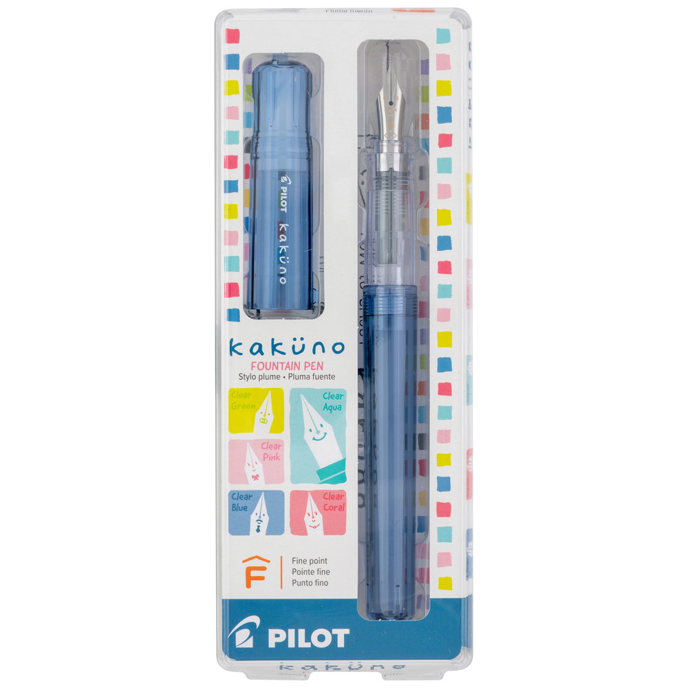 Pilot Kakuno Fountain Pen Fine Translucent Blue