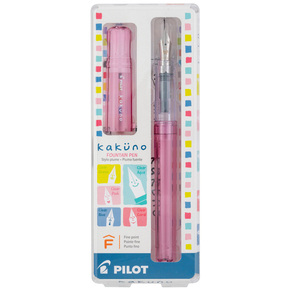 Pilot Kakuno Fountain Pen Fine Translucent Pink