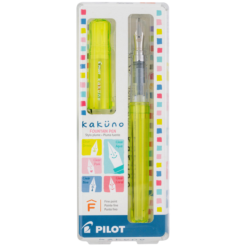 Pilot Kakuno Fountain Pen Fine Translucent Green