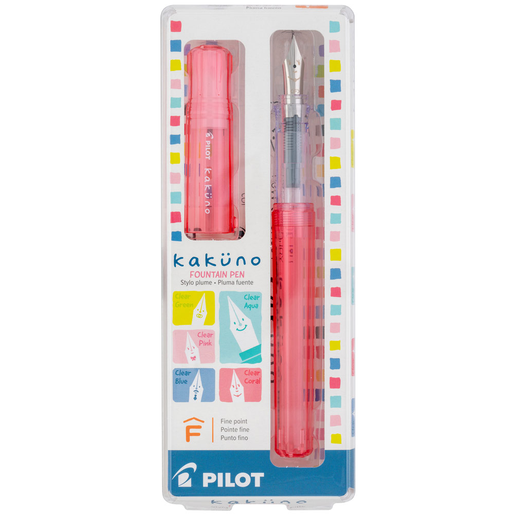Pilot Kakuno Fountain Pen Fine Translucent Coral