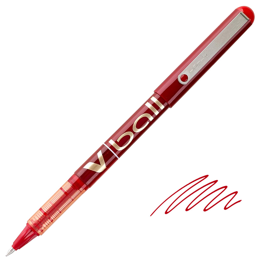 VBall Liquid Ink Rollerball Pen, Fine - Red
