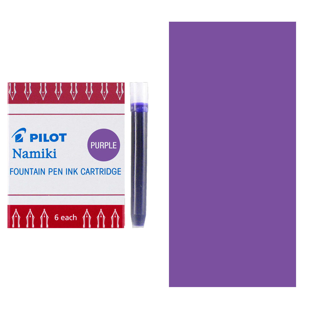 Pilot Namiki Fountain Pen Ink Cartridge 6 Pack Purple