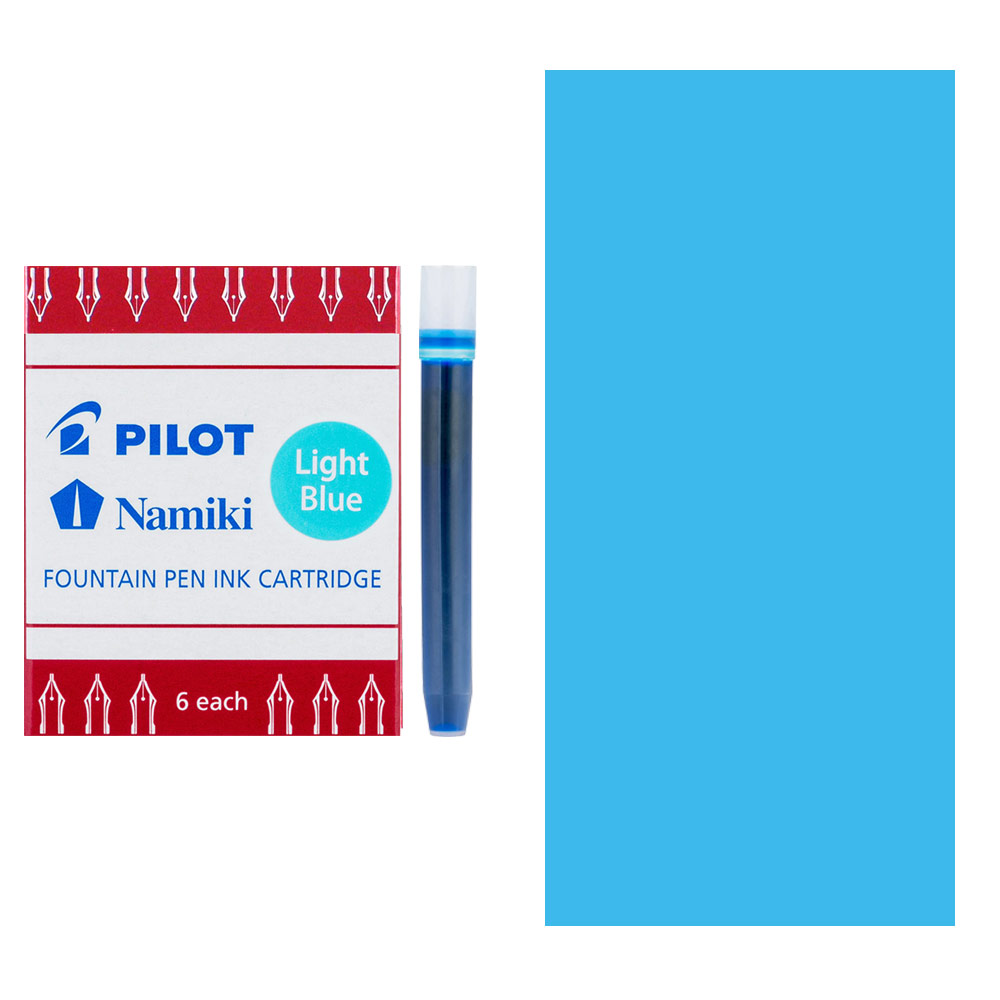 Pilot Namiki Fountain Pen Ink Cartridge 6 Pack Light Blue