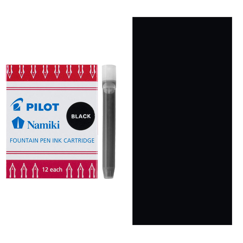 Pilot Namiki Fountain Pen Ink Cartridge 12 Pack Black