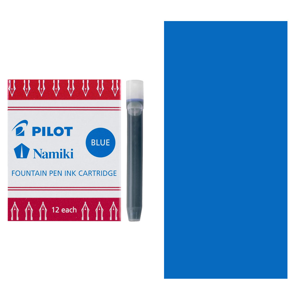 Pilot Namiki Fountain Pen Ink Cartridge 12 Pack Blue