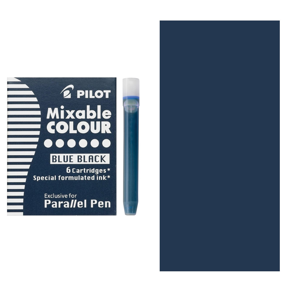 Pilot Parallel Calligraphy Pen Ink Cartridge 6 Pack Blue/Black