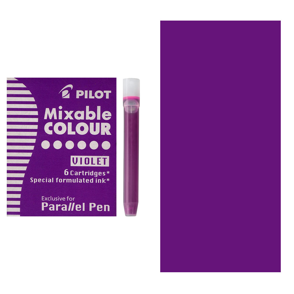 Pilot Parallel Calligraphy Pen Ink Cartridge 6 Pack Purple