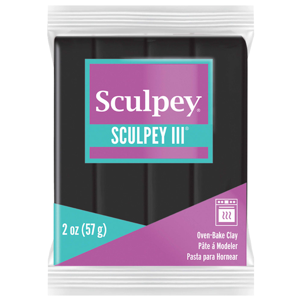 Sculpey Sculpey III Oven-Bake Polymer Clay 2oz Black 042
