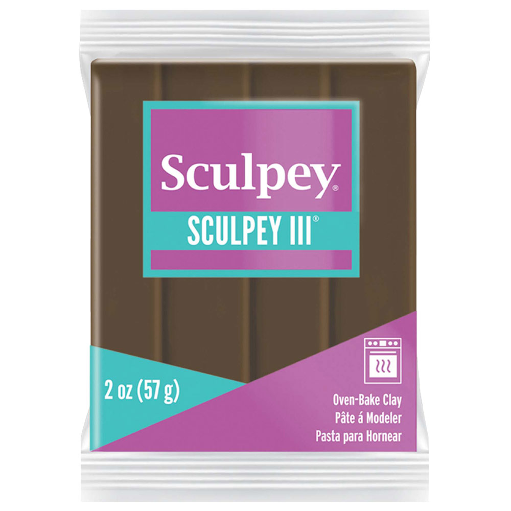 Sculpey Sculpey III Oven-Bake Polymer Clay 2oz Suede Brown 1109