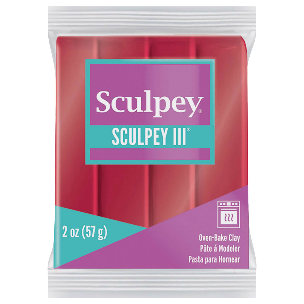 Sculpey Sculpey III Oven-Bake Polymer Clay 2oz Deep Red Pearl 1140