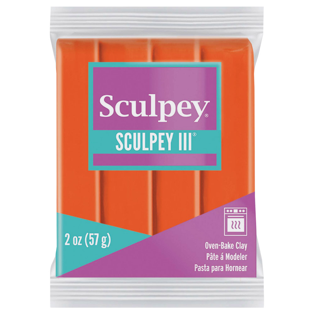 Sculpey Sculpey III Oven-Bake Polymer Clay 2oz Just Orange 1634