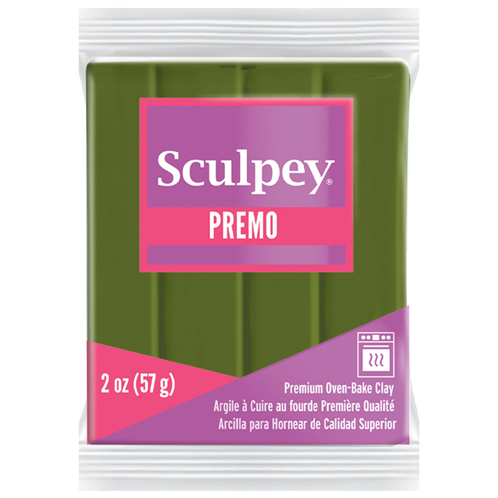 Sculpey Premo Polymer Oven-Baked Clay 2oz Spanish Olive 5007