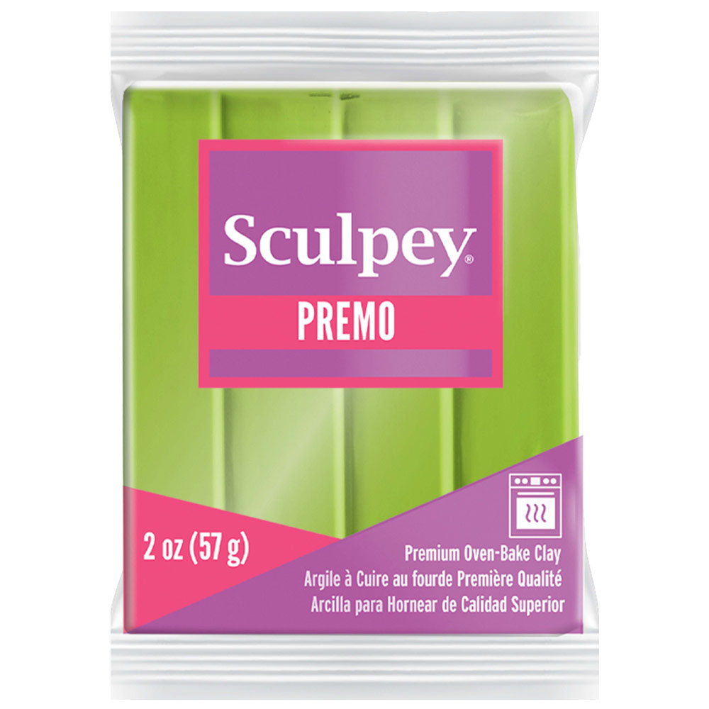 Sculpey Premo Polymer Oven-Baked Clay 2oz Bright Green Pearl 5035