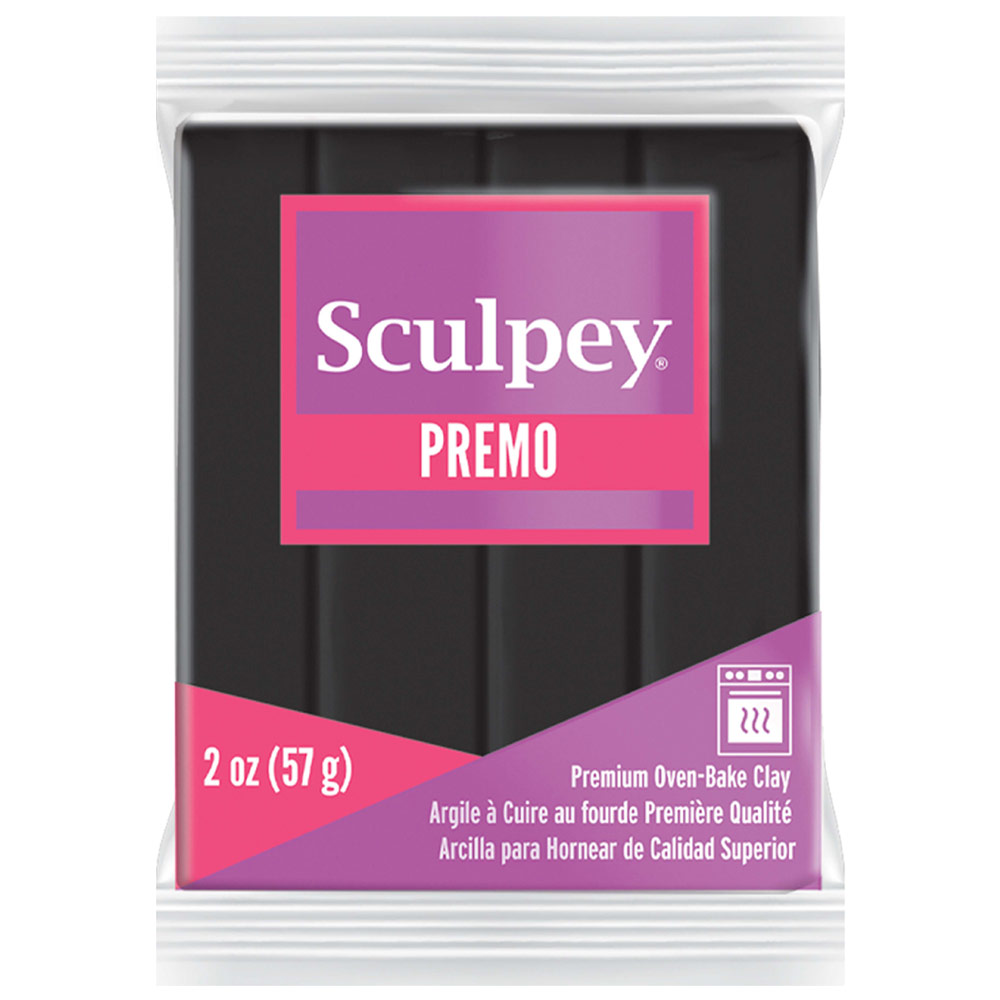 Sculpey Premo Polymer Oven-Baked Clay 2oz Black 5042