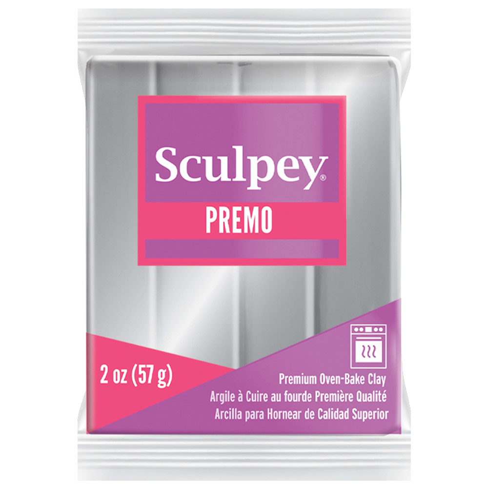 Sculpey Premo Polymer Oven-Baked Clay 2oz Silver 5129