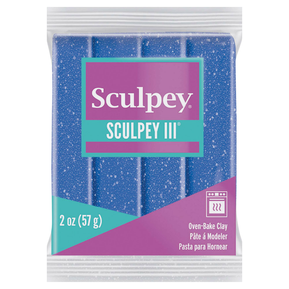 Sculpey Sculpey III Oven-Bake Polymer Clay 2oz Blue Glitter 549