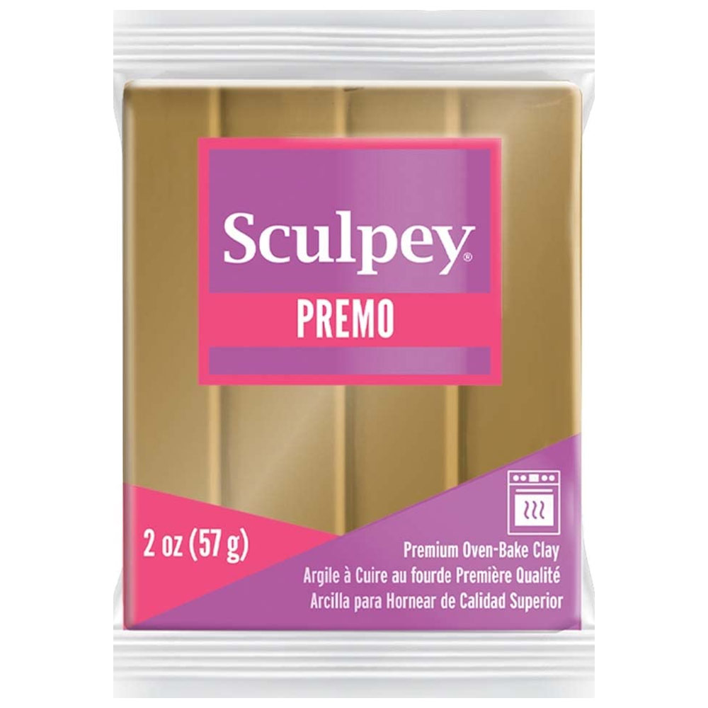 Sculpey Premo Polymer Oven-Baked Clay 2oz Antique Gold 5517