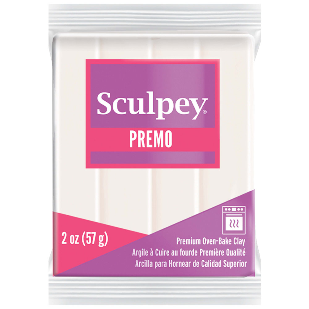 Sculpey Premo Polymer Oven-Baked Clay 2oz White Translucent 5527