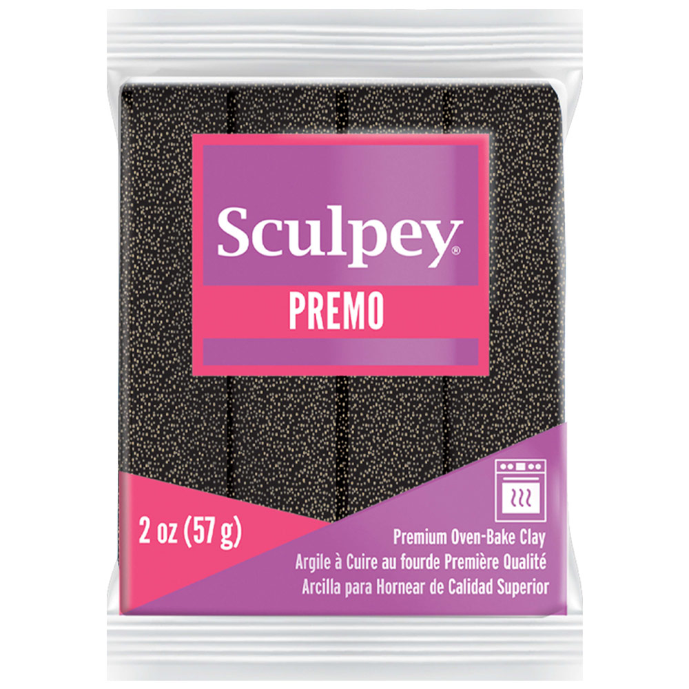 Sculpey Premo Polymer Oven-Baked Clay 2oz Twinkle Black 5540