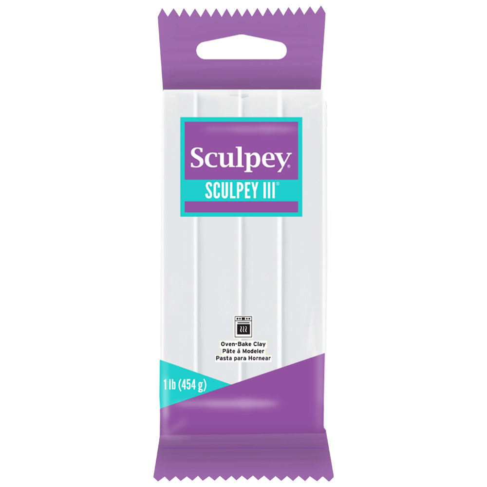 Sculpey Sculpey III Oven-Bake Polymer Clay 1lb White 001