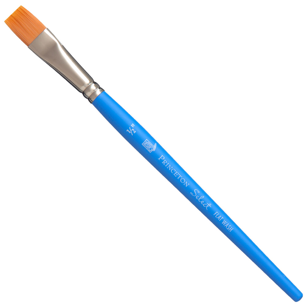 Princeton Select Artiste Synthetic Brush Series 3750 Flat Wash 1/2"