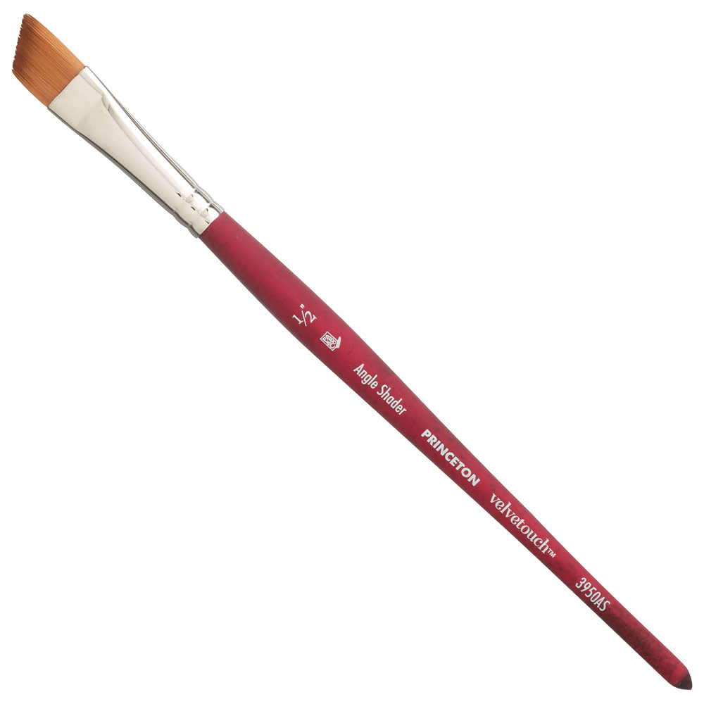 Princeton VELVETOUCH Synthetic Brush Series 3950 Angle Shader 1/2"
