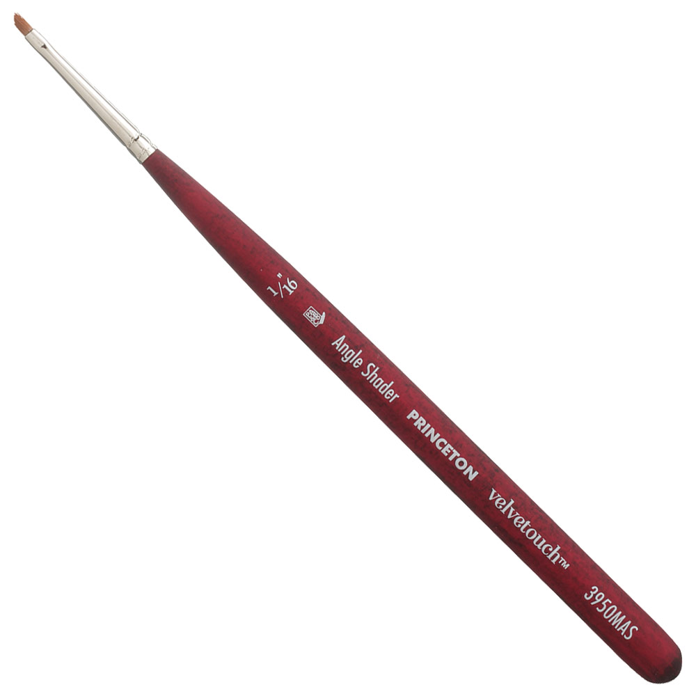 Princeton Velvetouch Synthetic Brush Series 3950 Mini Angle Shader 1/16"