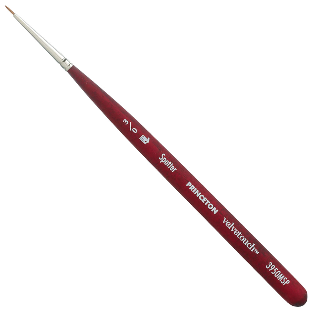 Princeton VELVETOUCH Synthetic Brush Series 3950 Mini Spotter #3/0