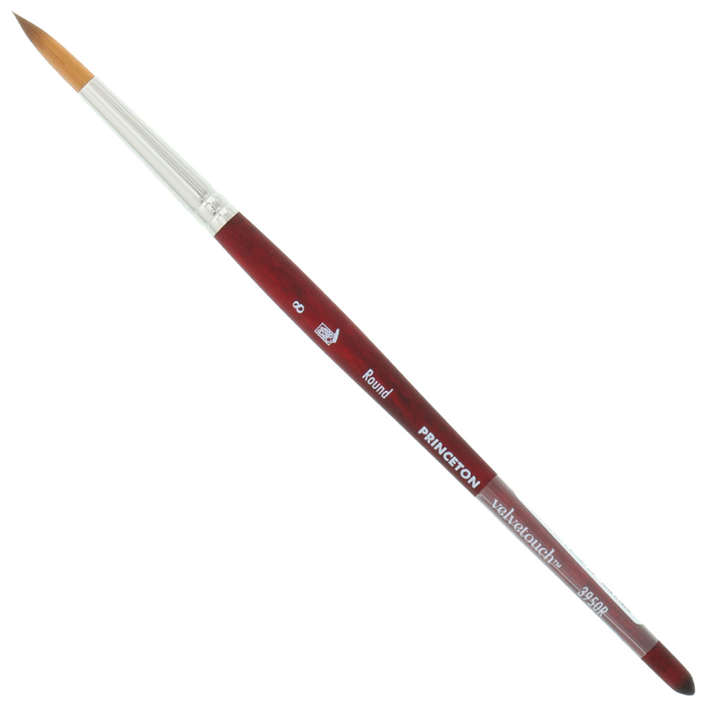 Princeton VELVETOUCH Synthetic Brush Series 3950 Round #8