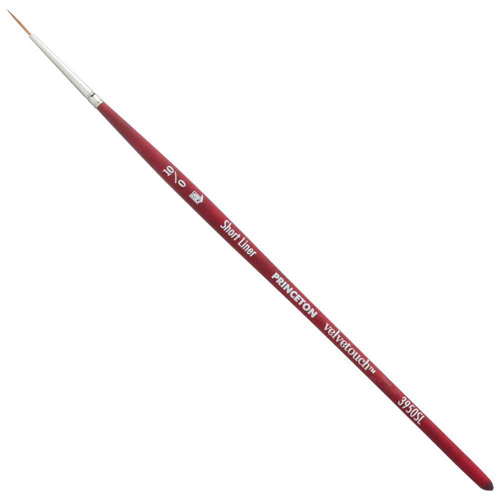 Princeton VELVETOUCH Synthetic Brush Series 3950 Short Liner #10/0