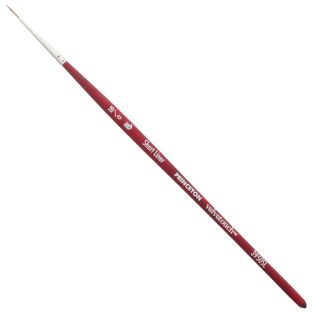 Princeton Velvetouch Synthetic Brush Series 3950 Short Liner #18/0