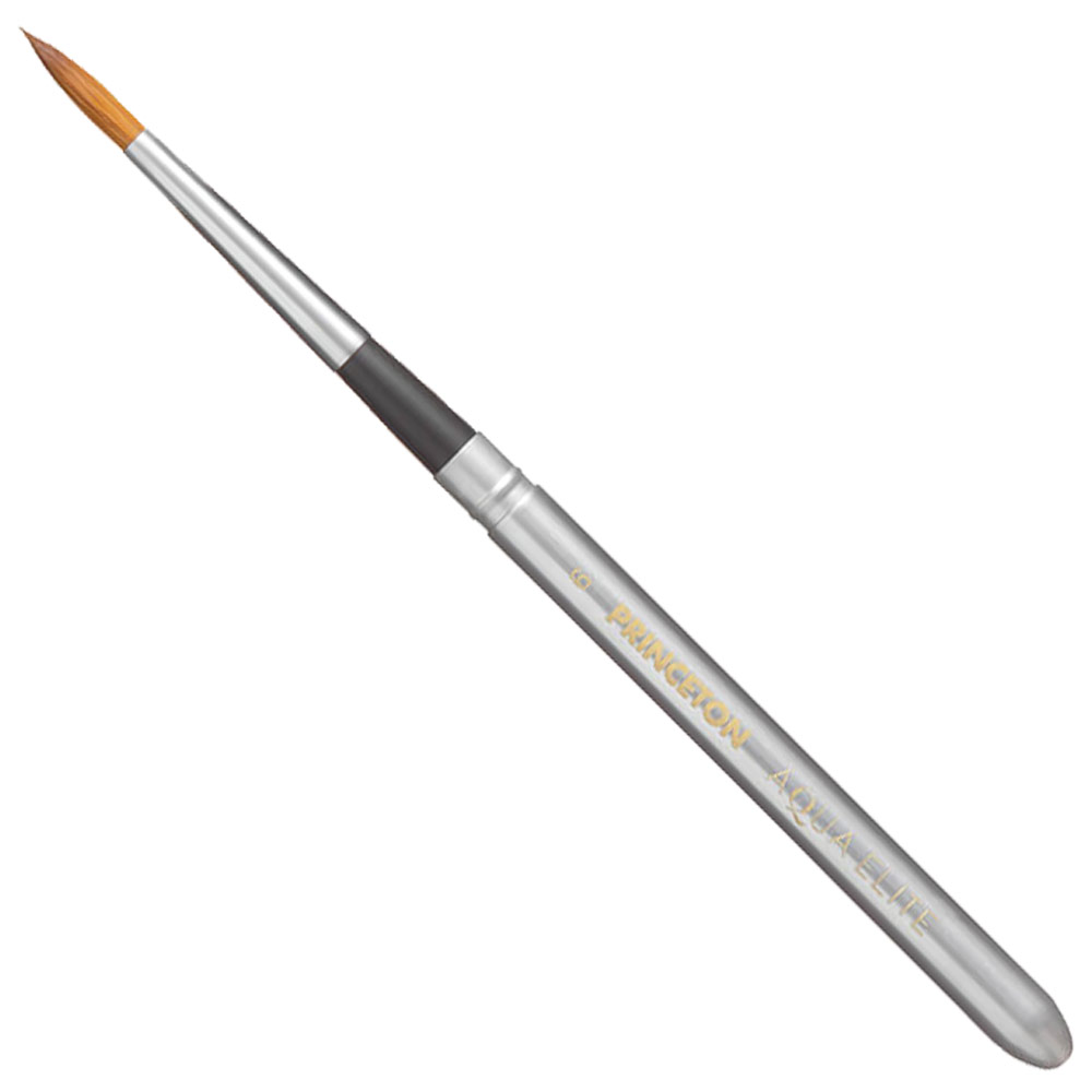 Princeton Aqua Elite Synthetic Kolinsky Brush Series 4850 Travel Round #6