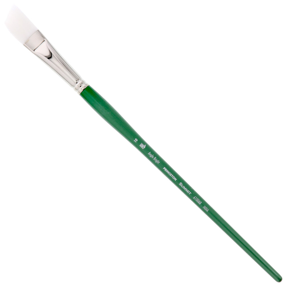Princeton Summit Synthetic Bristle Brush Series 6100 Angled Bright #10