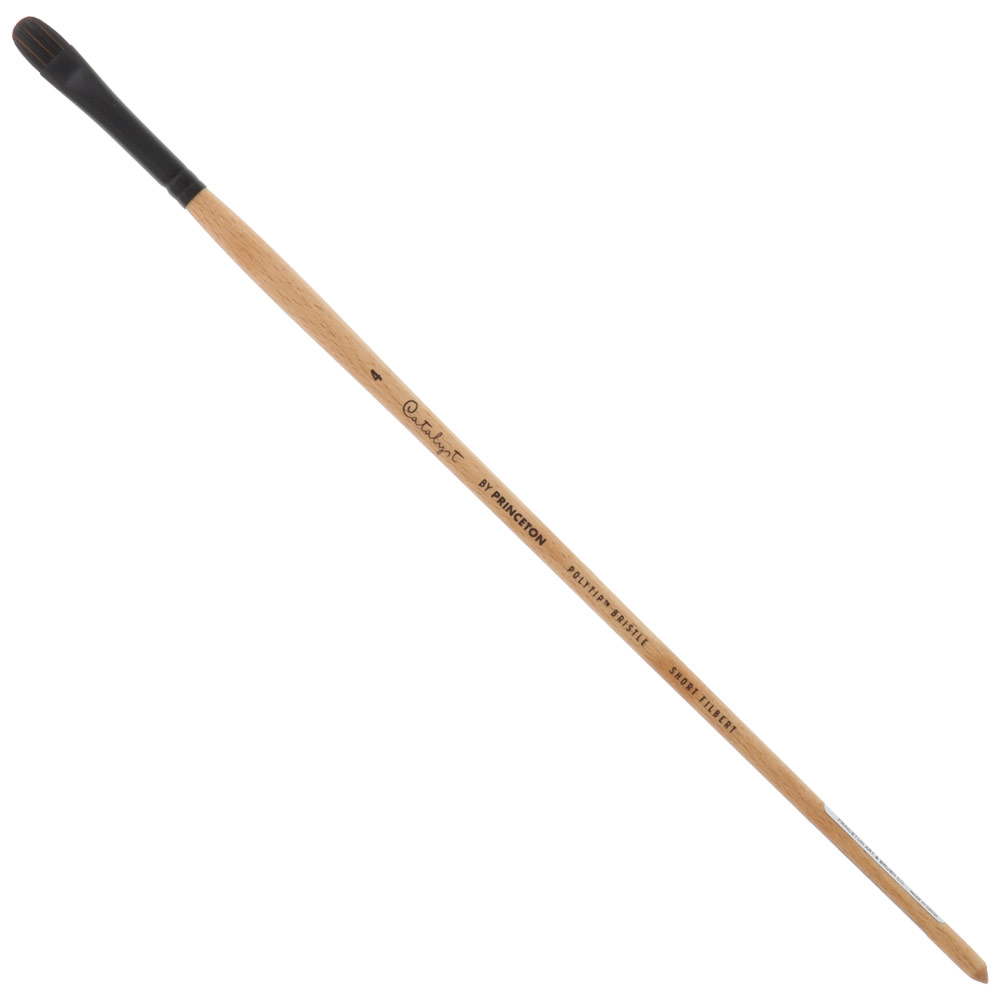 Princeton Catalyst Polytip Bristle Brush Series 6400 Short Filbert #4