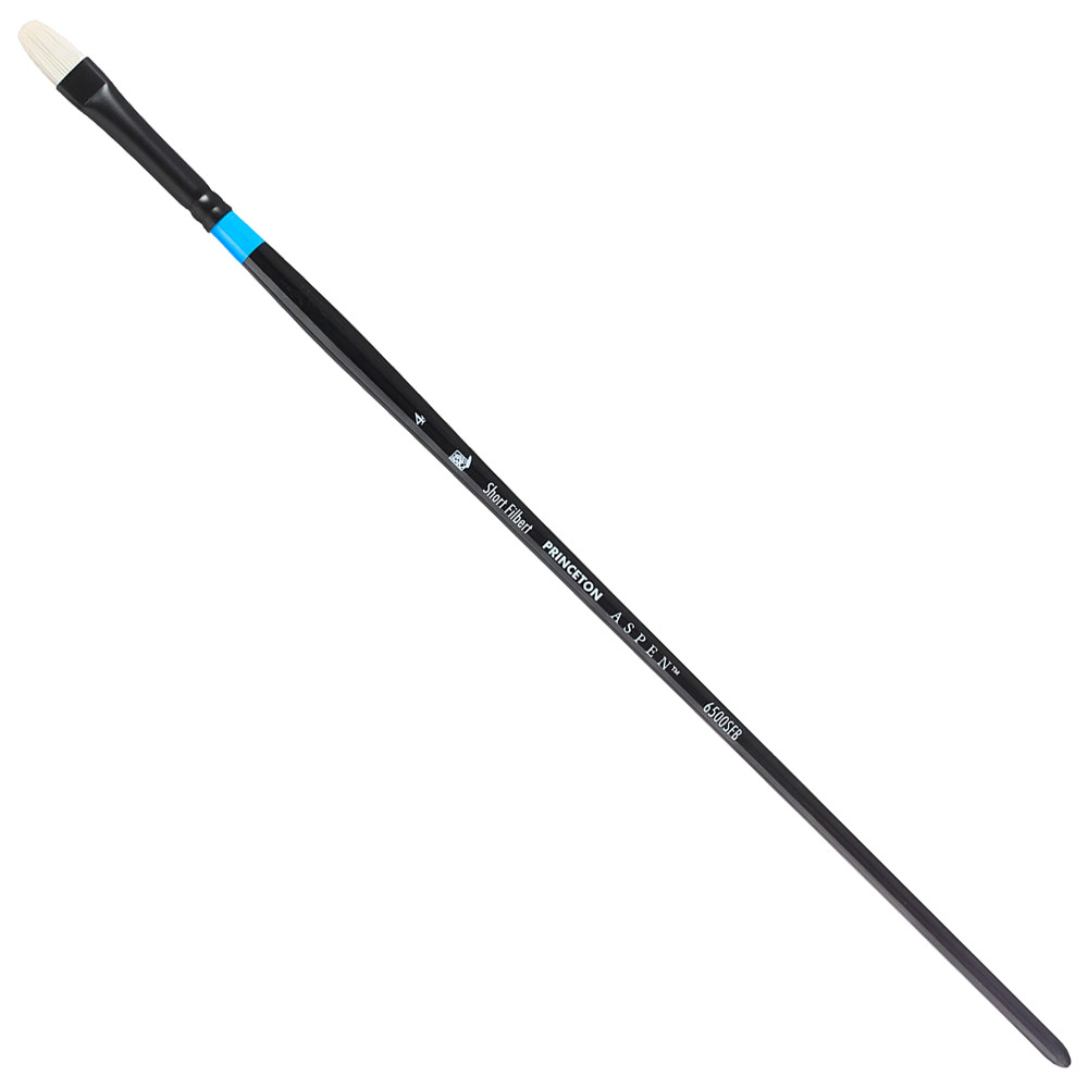 Princeton Aspen Synthetic Bristle Brush Series 6500 Short Filbert #4