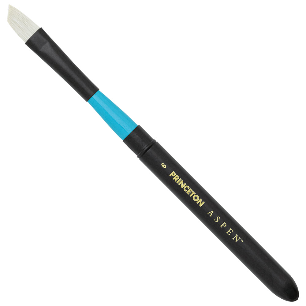 Princeton Aspen Synthetic Bristle Brush Series 6500 Travel Angle Bright #6