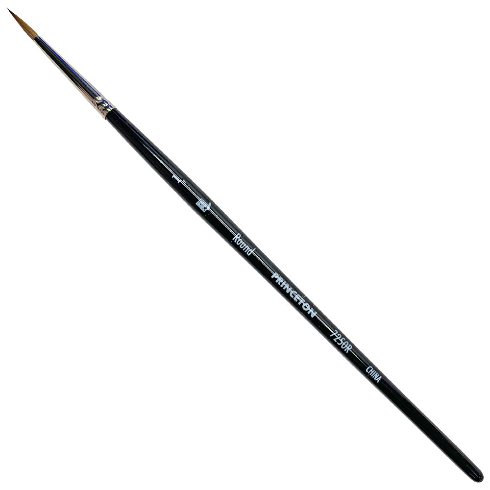 Princeton Obsidian Red Sable Watercolor Brush Series 7250 Round #1