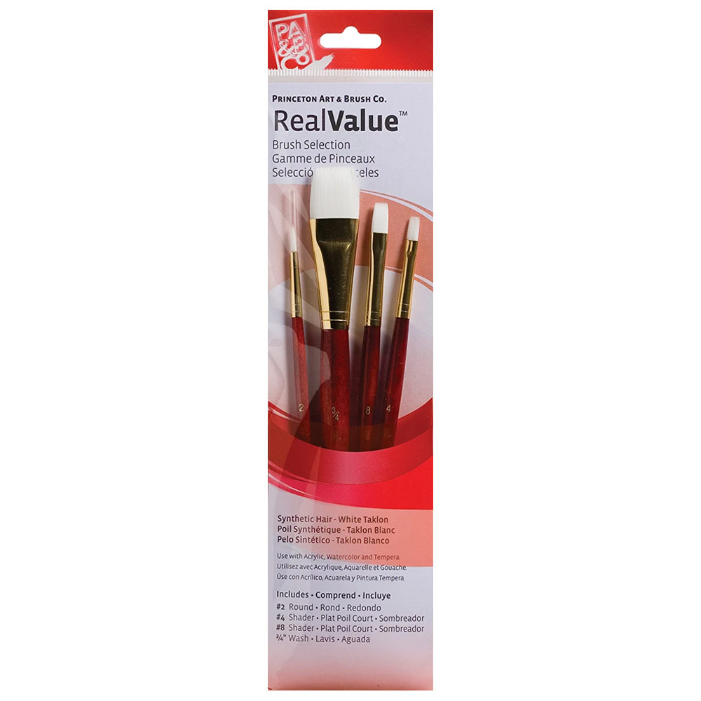 Princeton 9125 Real Value Brush Set - 4pc Assorted