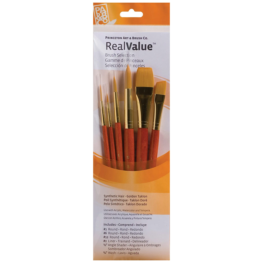 Princeton 9153 Real Value Brush Set - 6pc Assorted
