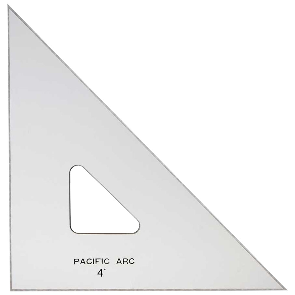 Pacific Arc Acrylic 45/90 Triangle 4" Topaz