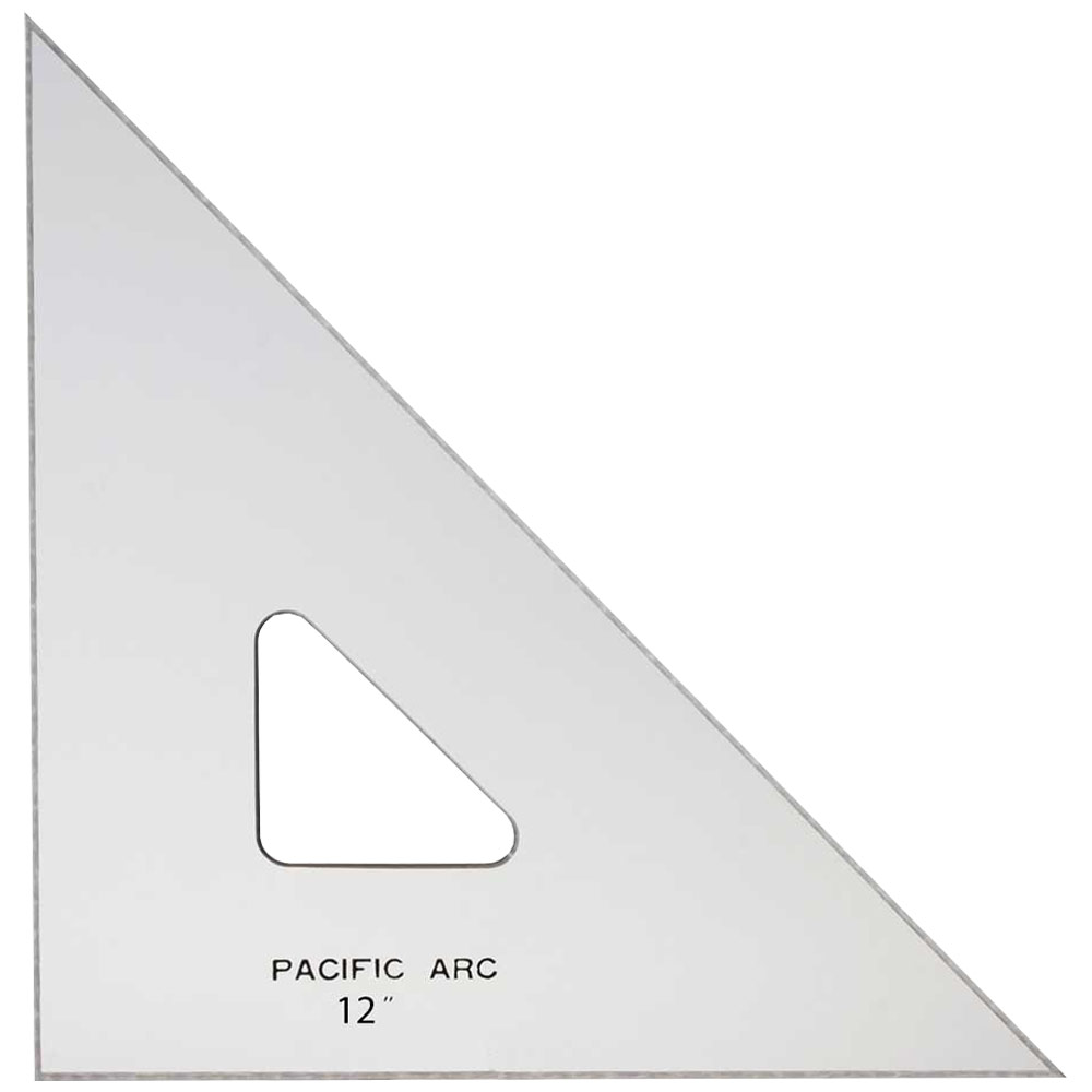 Pacific Arc Acrylic 45/90 Triangle 12" Topaz