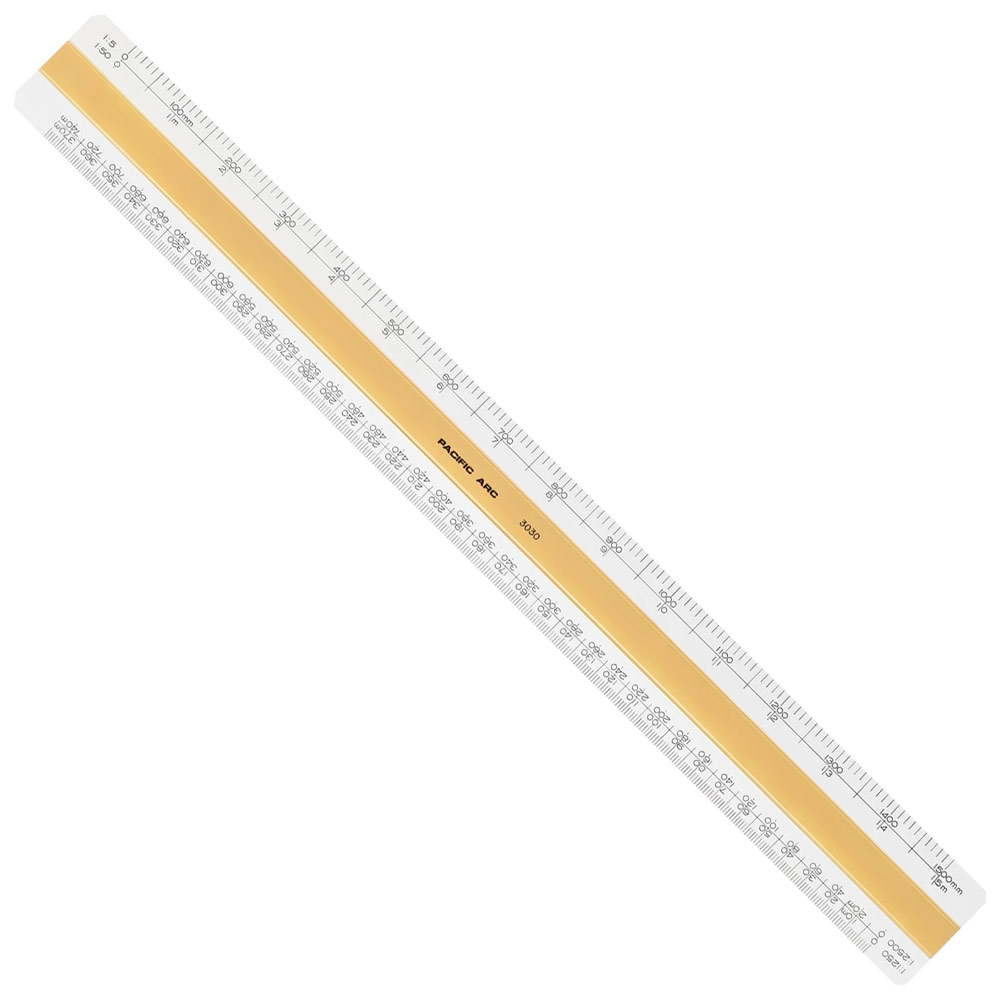 Pacific Arc Metric Four Bevel Flat Scale 12"