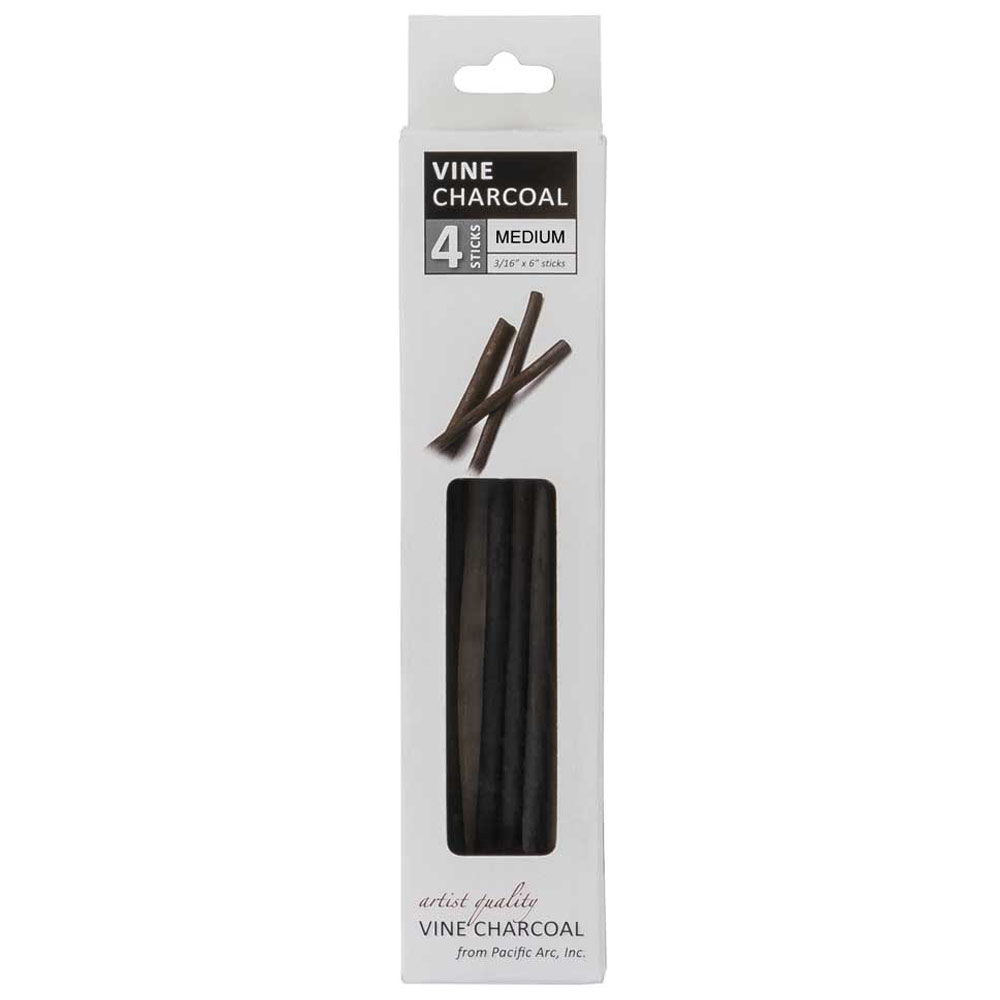Pacific Arc Vine Charcoal 4 Pack Medium