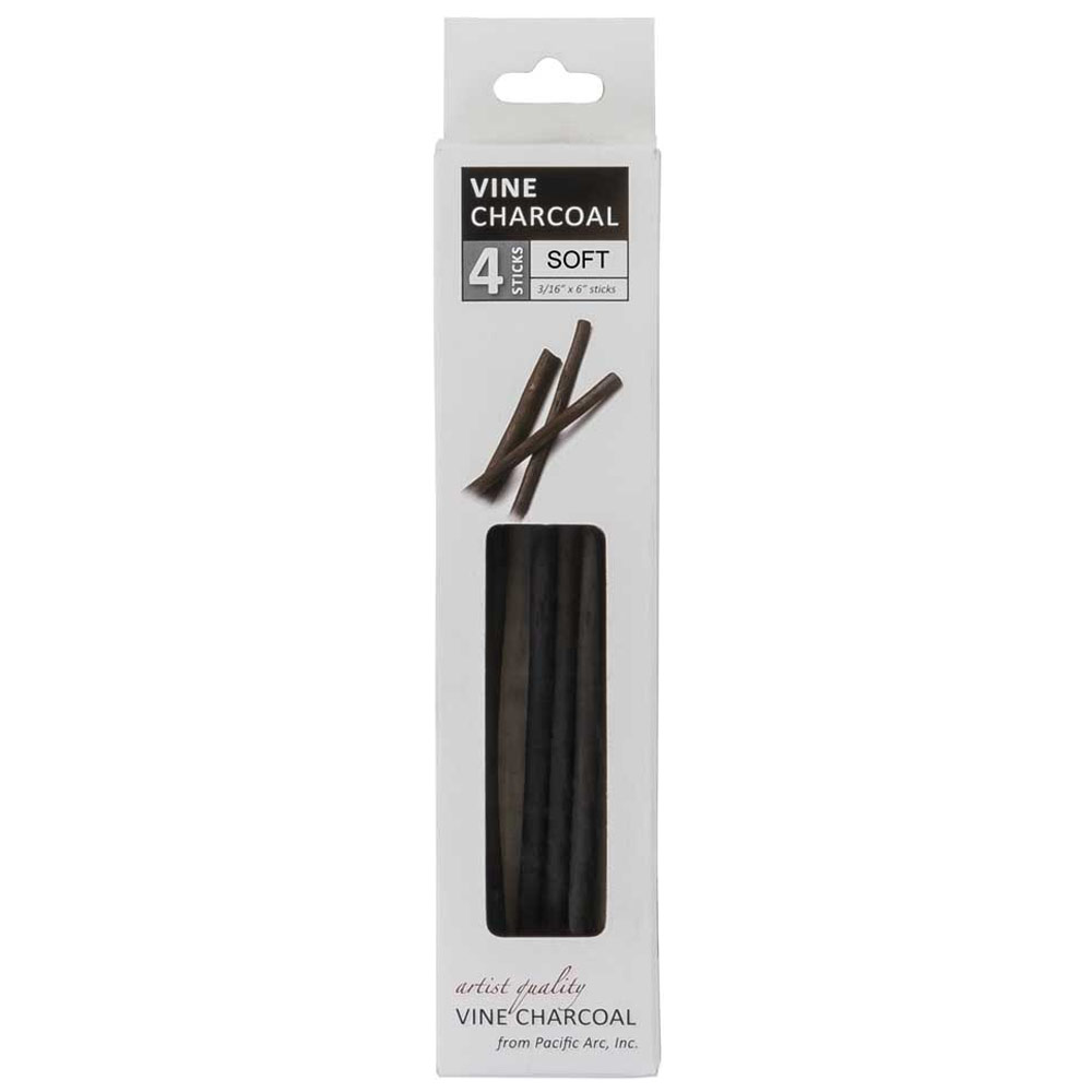 Pacific Arc Vine Charcoal 4 Pack Soft